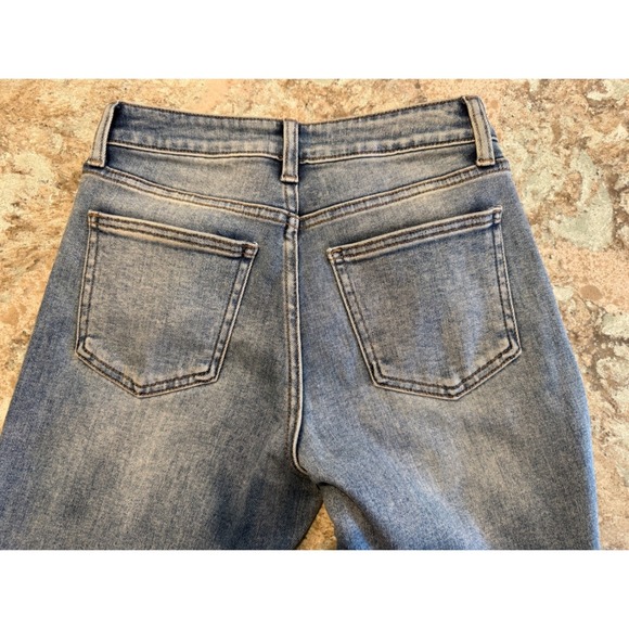 ALTAR'D STATE Women 25 Blue Wash Flare Leg Jeans 70's Vibe Streetcore Minimalist - Picture 6 of 6